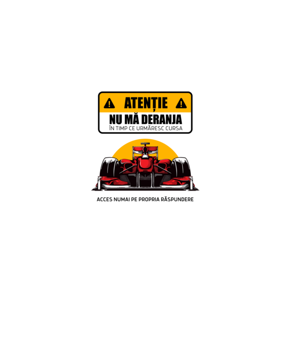 Atenție model roz deschis pe tricou