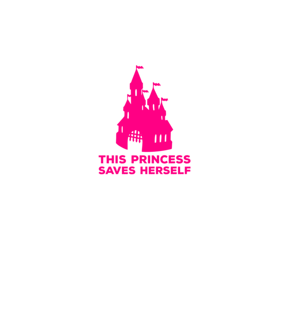 This princess saves herself model turcoaz pe tricou