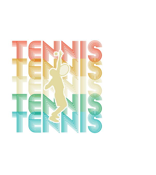 Tennis retro model negru pe tricou