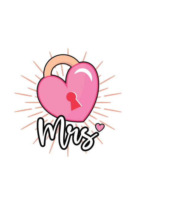 Mrs key to the heart model negru pe tricou