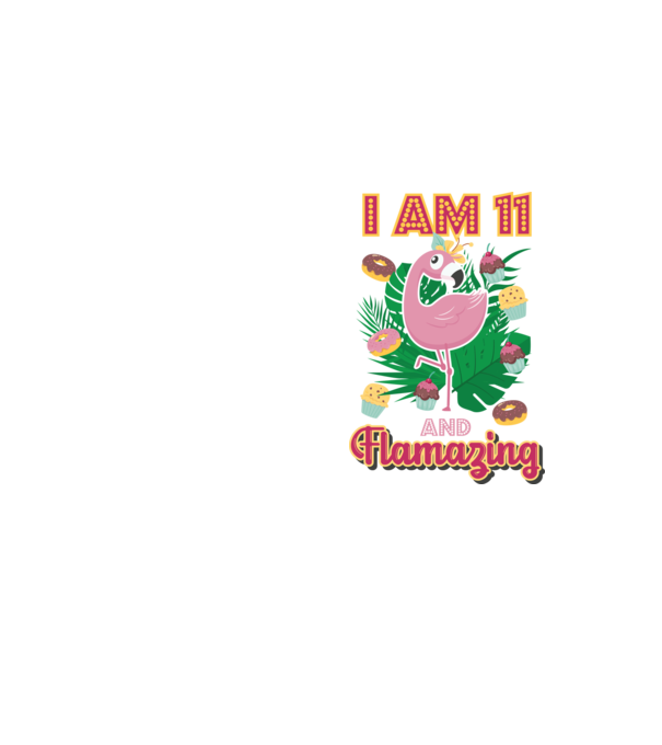 FLAMAZING Birthday 11 Years old model galben neon pe tricou