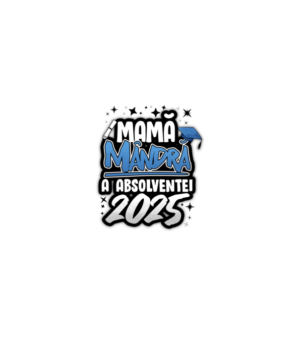 Mamă Mândră a absolventei model alb pe tricou