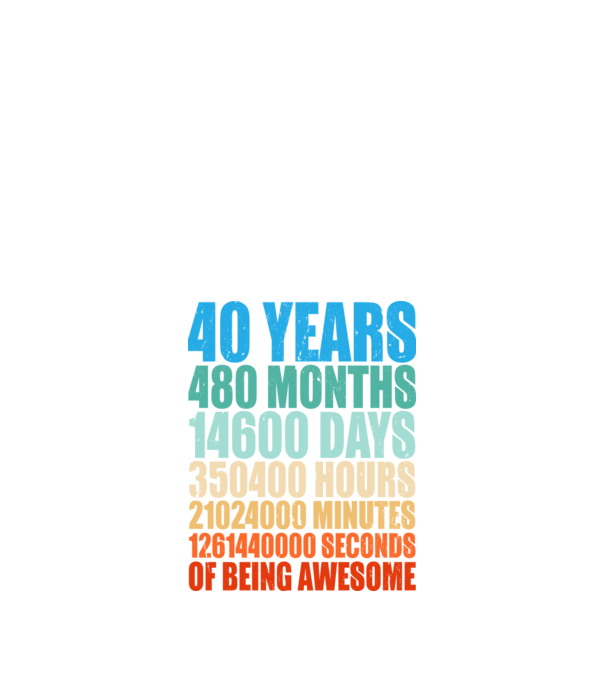 40 years of being awesome model negru pe tricou