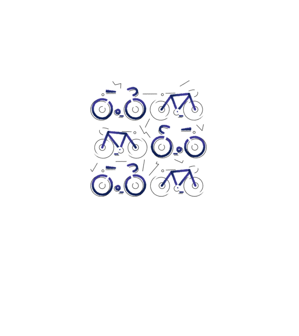 Bikes model alb pe tricou