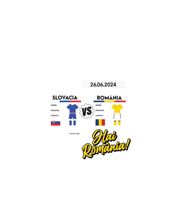 SLO-ROU euro 2024 calendar model negru pe tricou