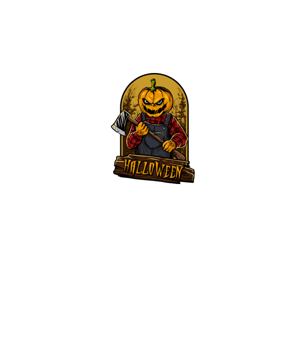 Scary halloween model negru pe tricou