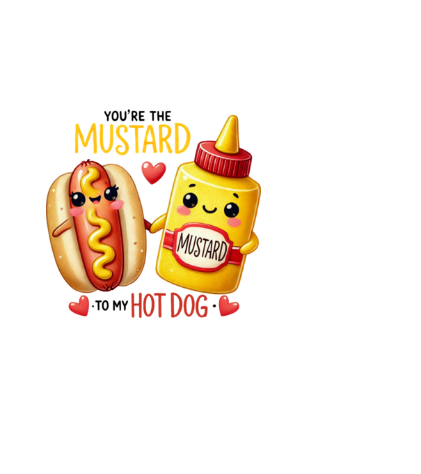 Mustard to my Hot Dog model albastru deschis pe tricou
