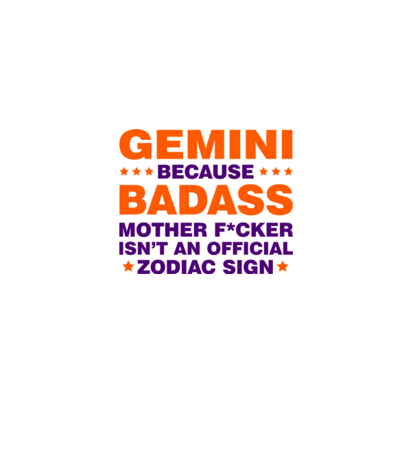 Badass zodiac GEMINI model alb pe tricou