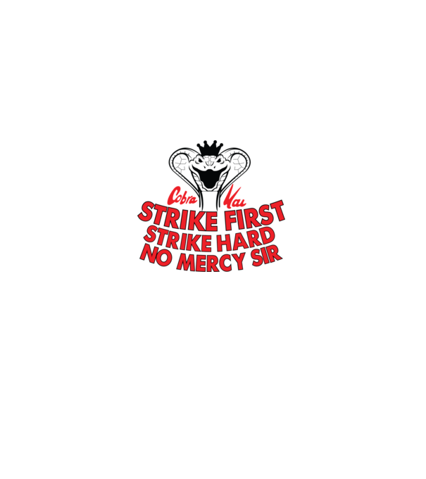 Strike first strike hard logo model alb pe tricou
