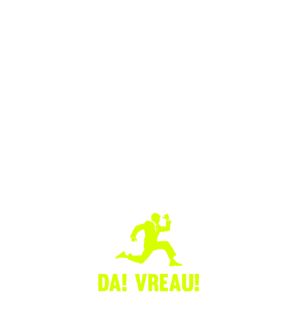 da! vreau! model negru pe tricou