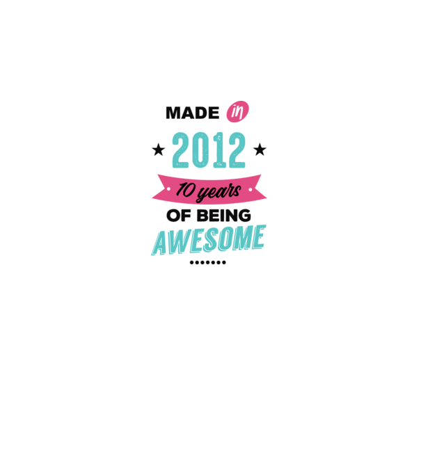 MADE in 2012 model alb pe tricou