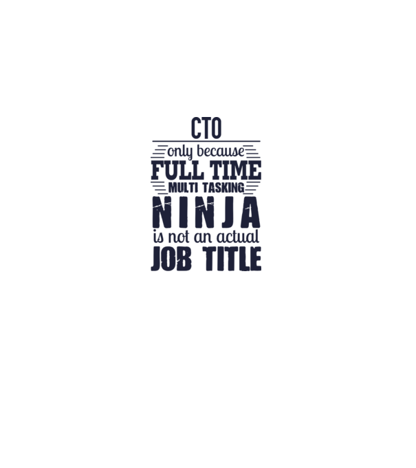CTO-full time ninja model alb pe tricou
