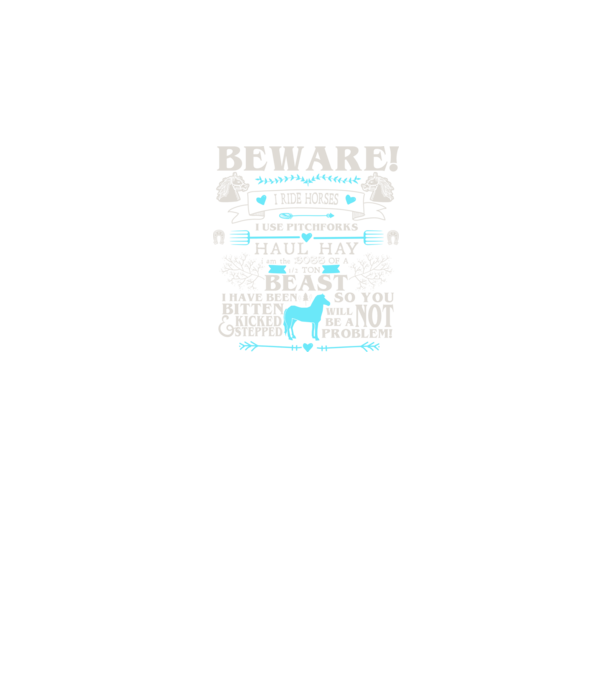 Beware i ride horses model negru pe tricou