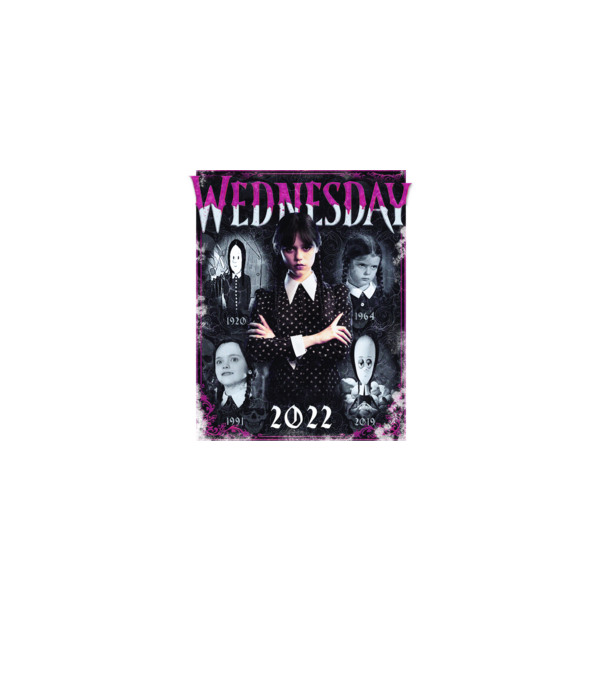 WEDNESDAY ADDAMS multi all time model negru pe tricou