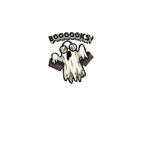 Spooky boookworm model negru pe tricou