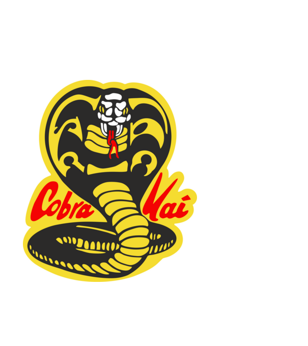 cobra kai logo model alb pe tricou