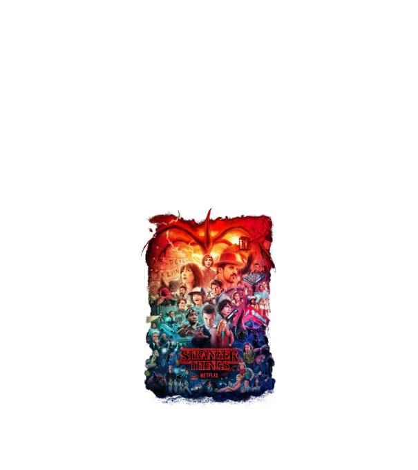 stranger things tribute poster2 model negru pe tricou