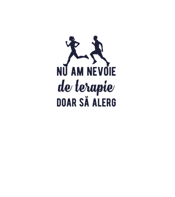 nu am nevoie de terapie, doar să alerg model gri pe tricou
