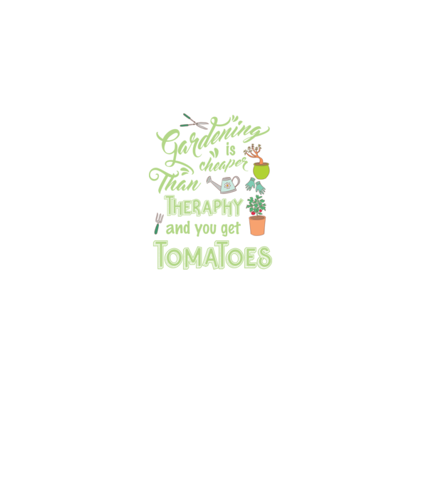 Gardening is cheaper than theraphy model negru pe tricou