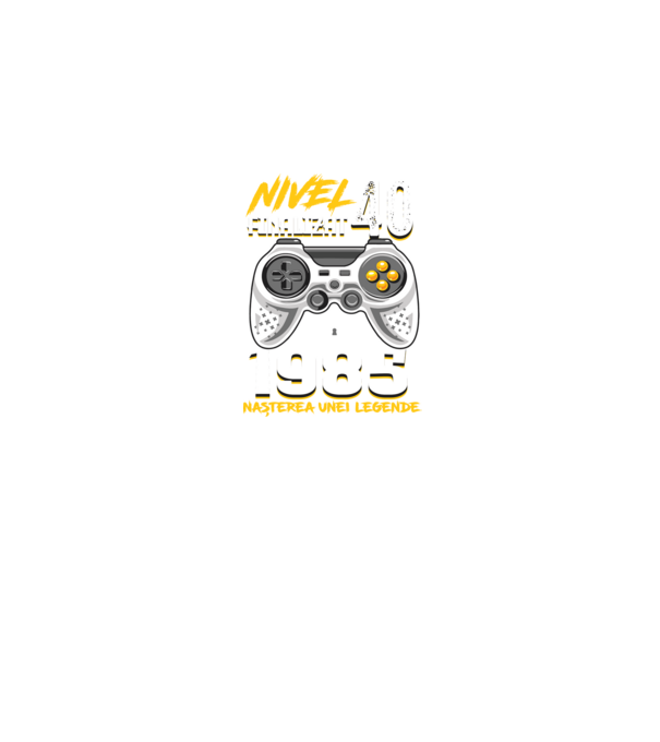 Nivel Finalizat 40 model negru pe tricou