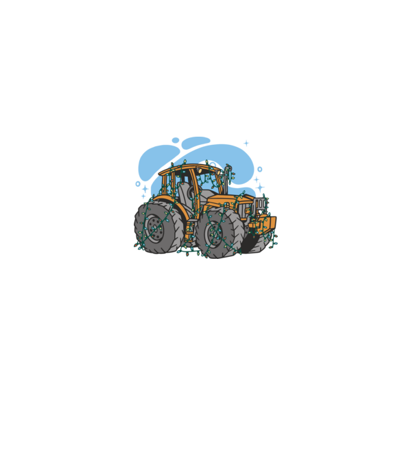 TRACTOR model alb pe tricou