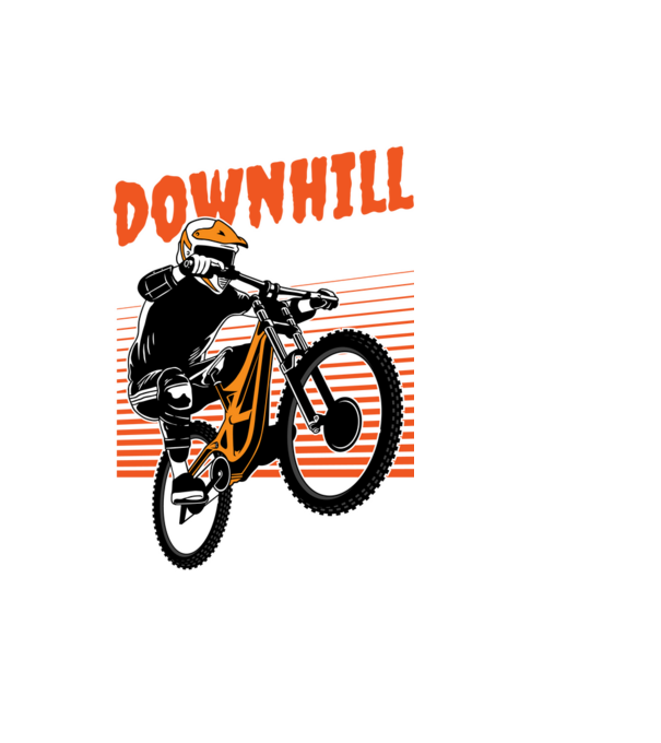 TR Downhill model negru pe tricou