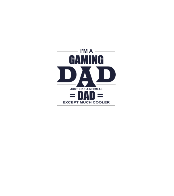 Gaming dad model alb pe tricou