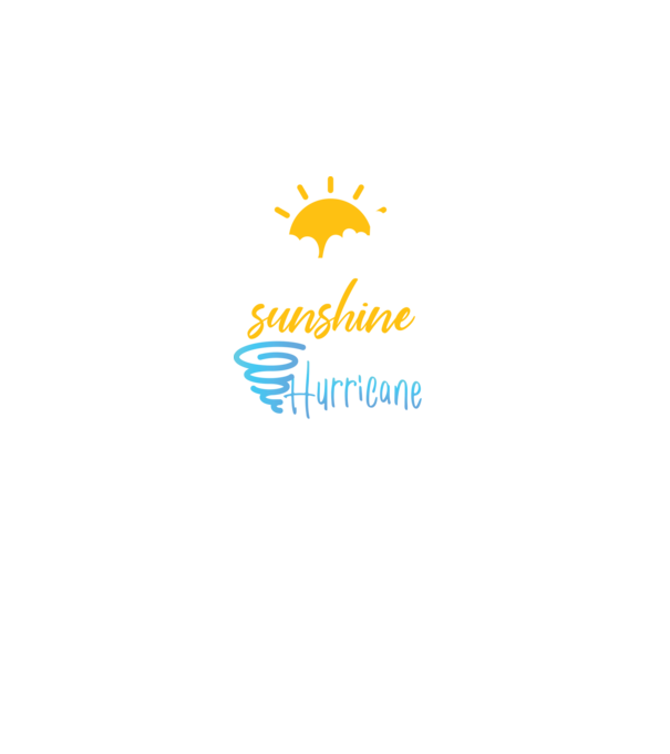 June Girls are Sunshine mixed with a little Hurricane model negru pe tricou