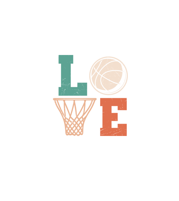 LOVE basketball model negru pe tricou