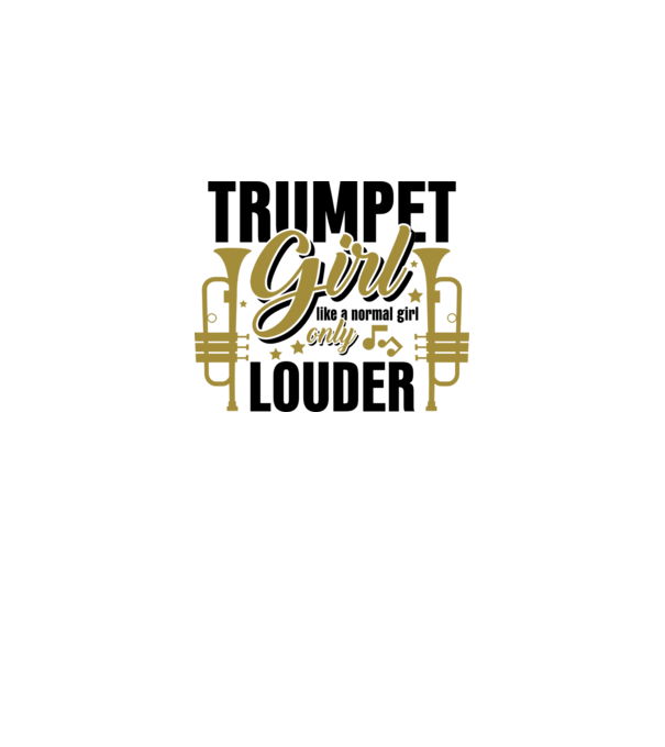 Trumpet girl model alb pe tricou