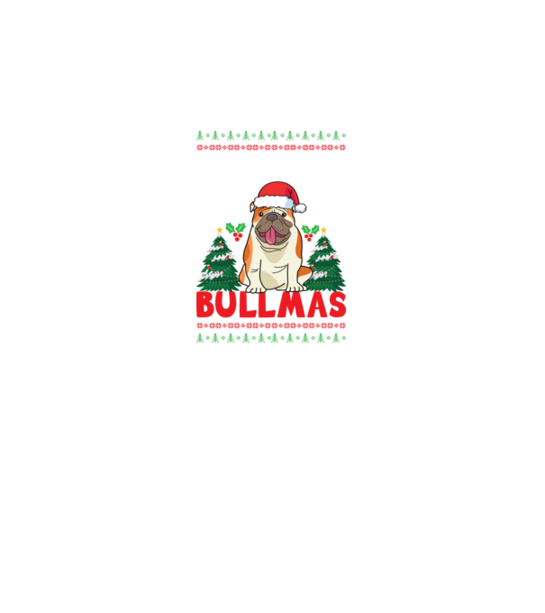 Merry bullmas ugly sweater model negru pe tricou