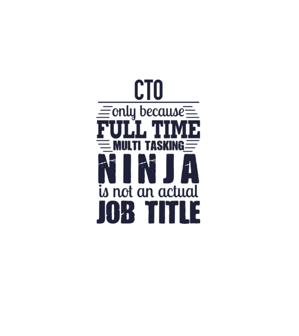 CTO-full time ninja model alb pe tricou