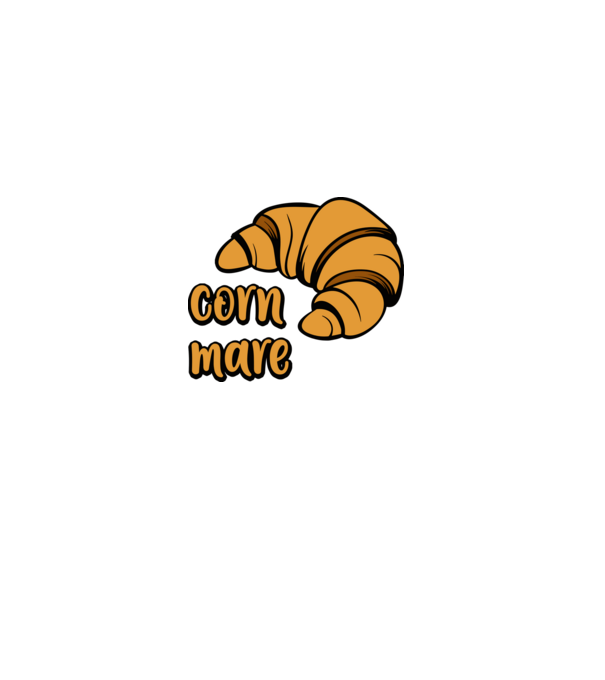 corn mare model alb pe tricou