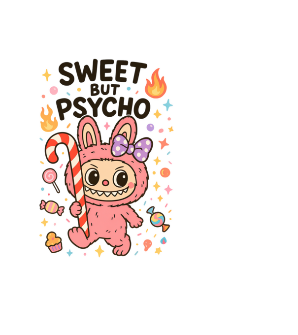 Sweet but psycho model negru pe tricou