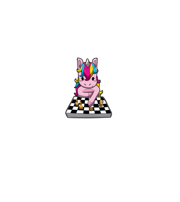 Chessicorn model negru pe tricou