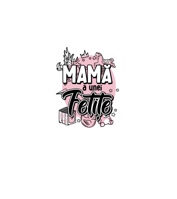 Mamă a unei fetițe model alb pe tricou