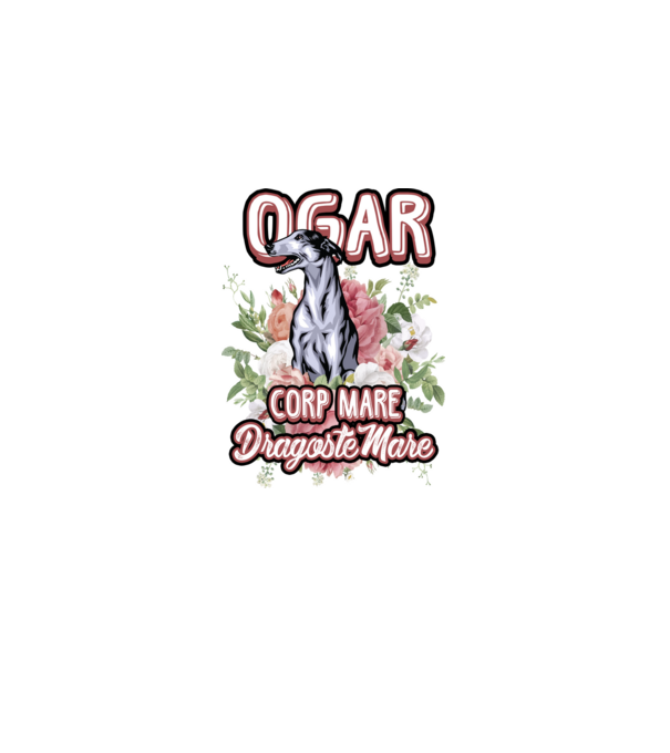 Ogar - picioare lungi dragoste multă model alb pe tricou