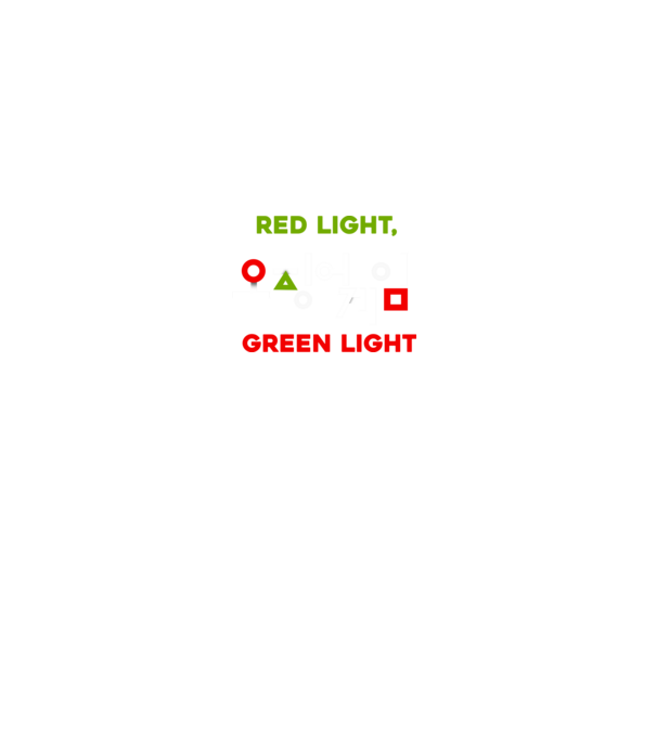 red light green light model negru pe tricou
