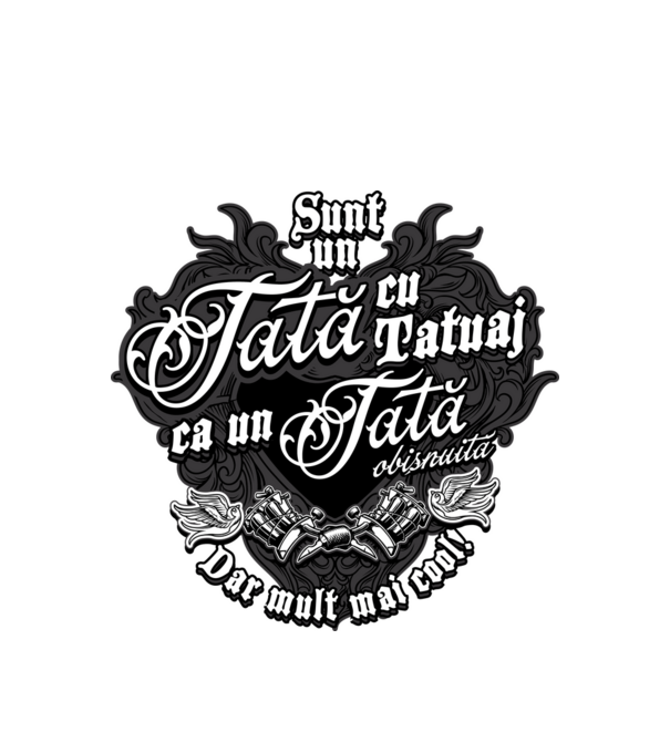 Sunt o mamă cu tatuaj, ca o mamă obișnuită, dar mult mai cool! model alb pe tricou