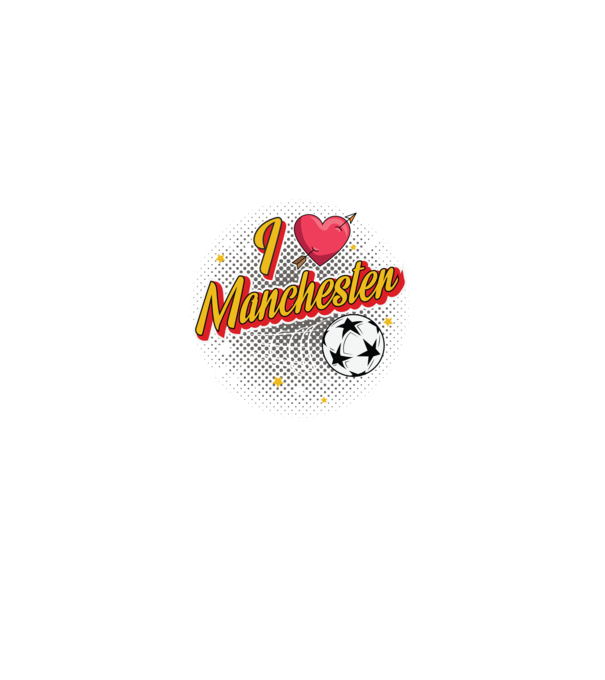 Popart Manchester model negru pe tricou