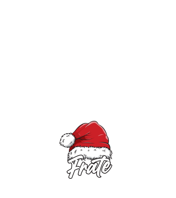 frate Santa Hat model negru pe tricou