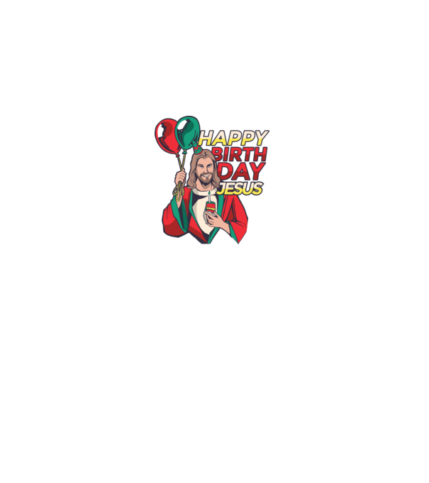 Happy Birtday Jesus! model negru pe tricou