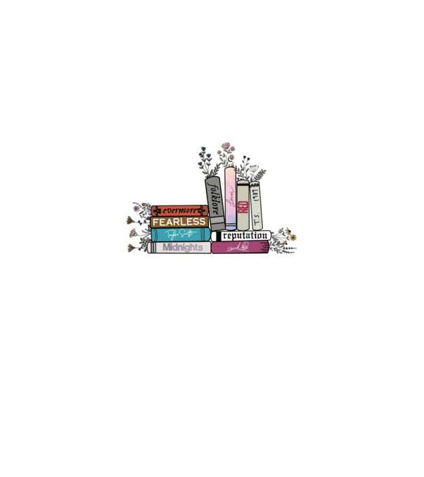 Eras tour books color 2 model alb pe tricou