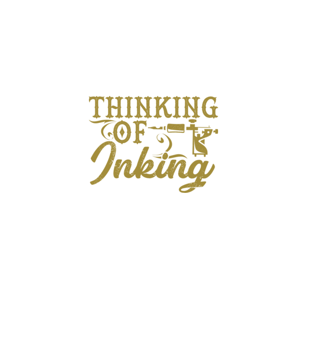 Thinking of inking model negru pe tricou