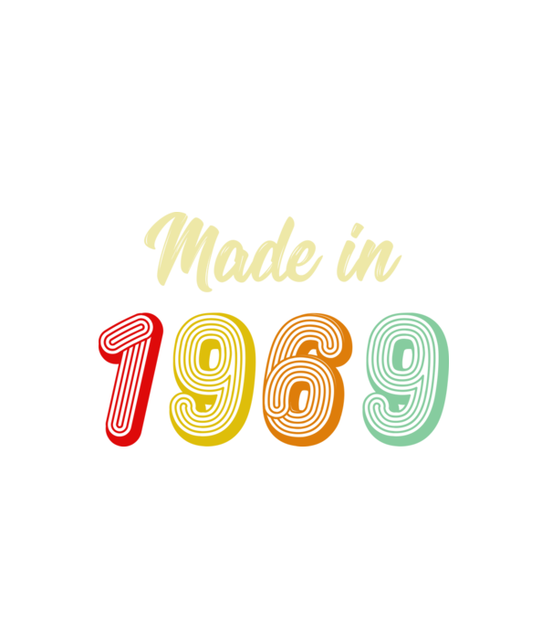 made in 1969 retro model negru pe tricou