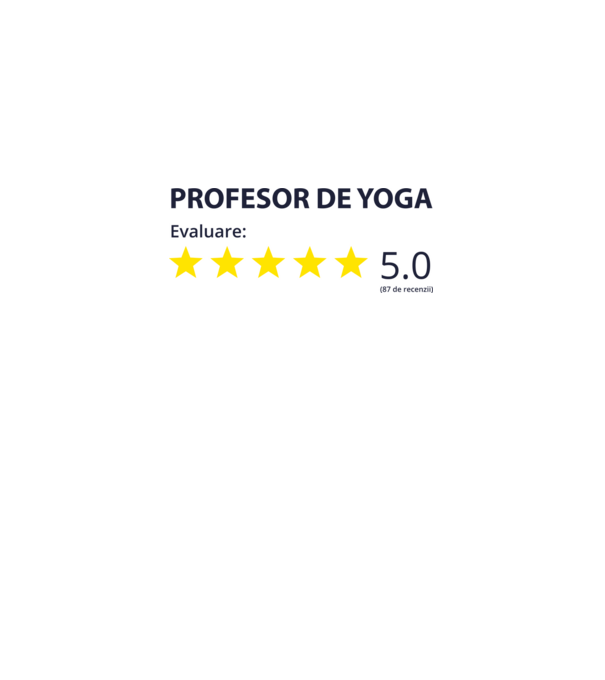 profesor de yoga evaluare model alb pe tricou