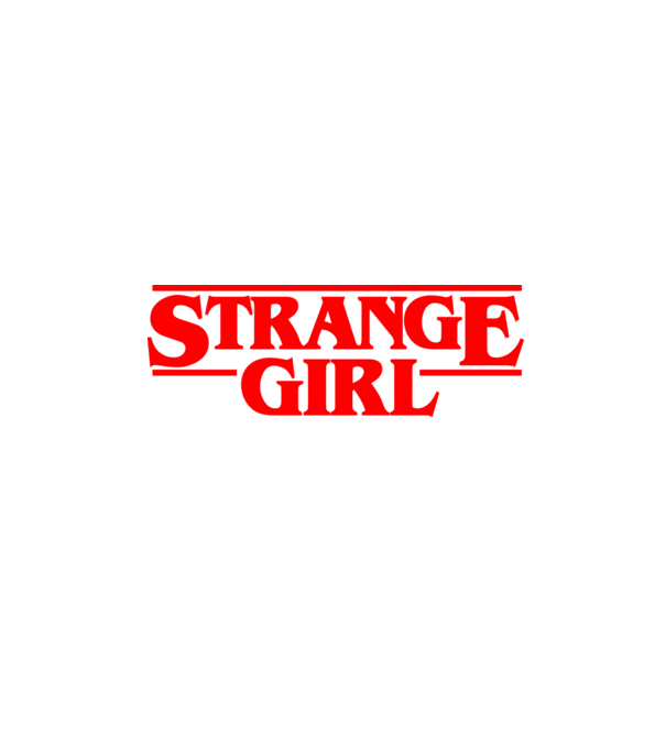 strange girl model negru pe tricou