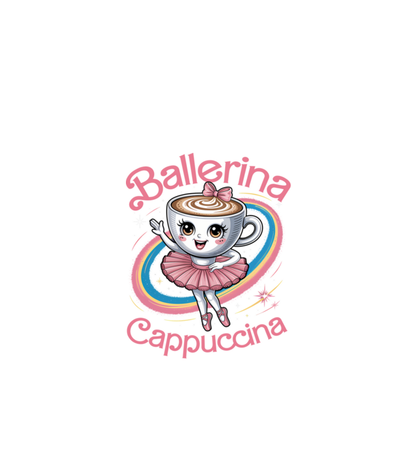 Ballerina Cappuccina model negru pe tricou