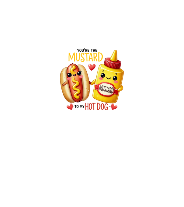 Mustard to my Hot Dog model alb pe tricou