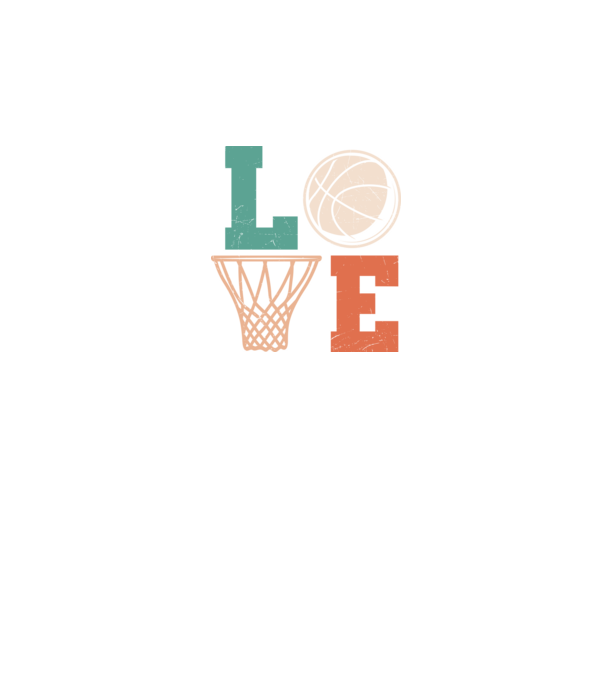 LOVE basketball model negru pe tricou